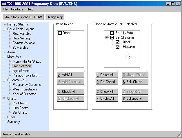 Vitalnet Health Data Analysis Screenshot