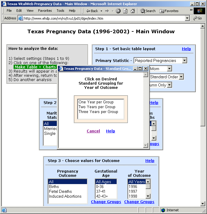 Vitalnet Health Data Analysis Screenshot